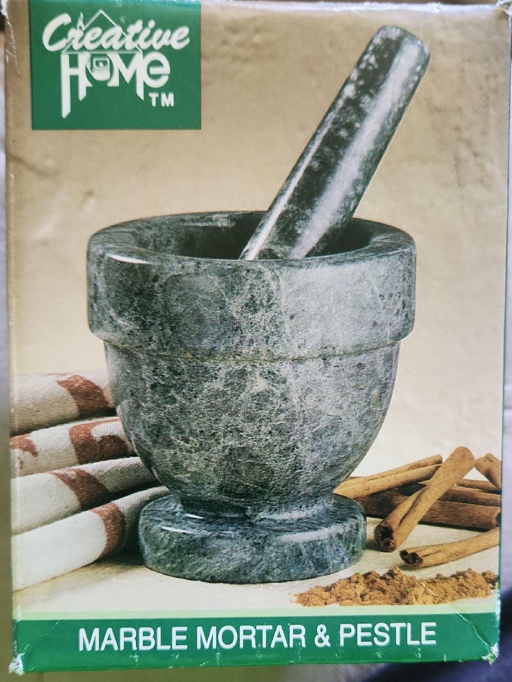 Green Marble Mortar & Pestle